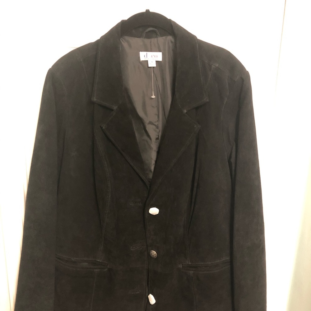 New never worn Black Suede Jacket/Blazer size 1X